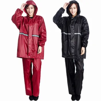 חדש באיכות גבוהה מעיל נשים/גברים מעיל מכנסיים להגדיר למבוגרים פונצ ' ו גשם עבה משטרה ציוד גשם אופנוע Rainsuit