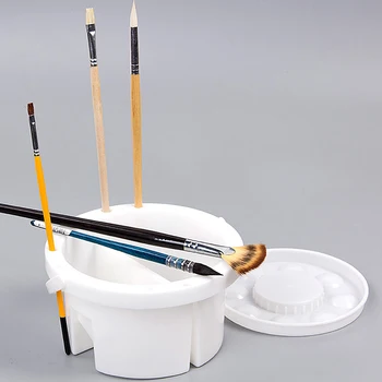 אמן נייד ציור המברשת כביסה דלי לשטוף עט סיר בצבעי מים צבע שמן מברשת רחיצה לציוד אמנות