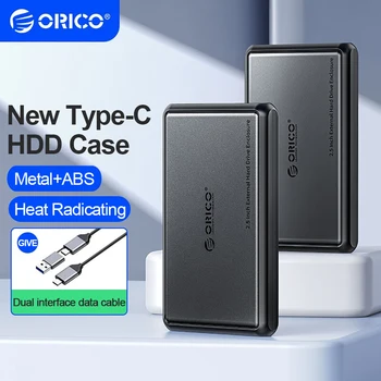 ORICO 2.5 אינץ ' כונן דיסק קשיח חיצוני מקרה 5Gbps SATA להקליד C-מארז הכונן הקשיח עבור SSD דיסק קשיח למחשב נייד מתכת+ABS במקרה פיזור חום