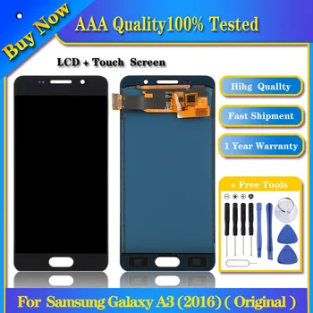 100% נבדקו המקורי תצוגת LCD + מגע לוח Samsung Galaxy A3 (2016) / A310F, DSA310M, A310M/DS, A310Y