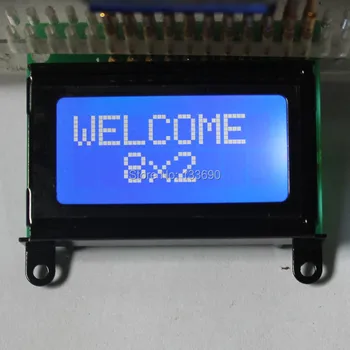 5PCS 8X2 STN כחול לבן הדמות 0802 LCD מודול HD44780 או SPLC780 בקר Mini LCD 8*תצוגה 2