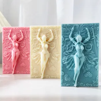 3D מדוזה סיליקון עובש DIY טיח סבון, עובש הפיה האלה שוקולד עובש שרף אפוקסי נרות ריחניים ביצוע אספקה עיצוב אמנות