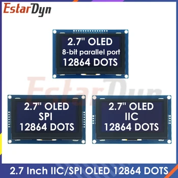 2.7 אינץ OLED LCD 128x64 נוהג SSD1327 IIC / SPI / 8-bit מקבילית