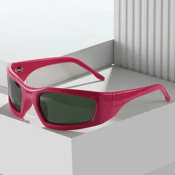 אופנה Y2K ספורט משקפי שמש לנשים כיכר גוגל גברים פאנק UV400 משקפי שמש צבעוניות גוונים רכיבה על אופניים משקפיים משקפי שמש