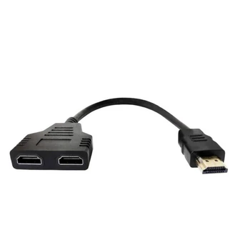 1 2 HDMI תואם-כבל מתאם 1 2 ספליטר המחיצה מהפכה כפולה-נקבה עבור HDMI ממיר High-definition