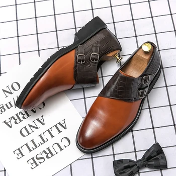 קלאסי מותג גברים אמיתיים נעלי עור מחודדות גודל גדול מבוא 38-48 עבודה של גברים עסקים נעלי גברים של נעליים מזדמנים גברים הרשמית של נעליים