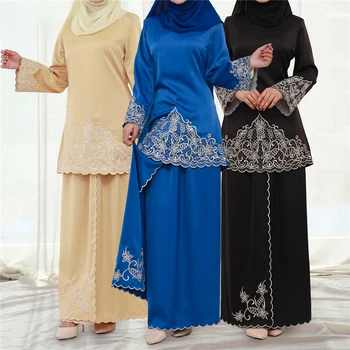 MD עיד מובארק Kaftan דובאי Abaya טורקיה נשים מוסלמיות להגדיר מקסימום החצאית 2 חתיכה החליפה אנסמבל נשי Musulmane 2023 האסלאמית בגדים