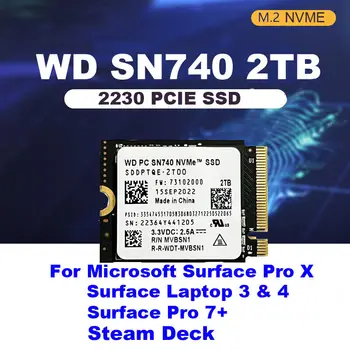 WD 2TB M. 2 2230 SSD NVMe PCIe4x4 מחשב SN740 לקיטור בסיפון ASUS רוג ' זרימת X נייד
