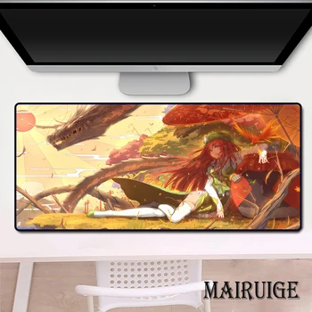 אנימה ילדה דרקון משטח עכבר המחשב הנייד משחקים חדר אביזרים Kawaii שולחן משטח XXL גיימר Mousepad מקלדת המחשב השולחן מחצלת