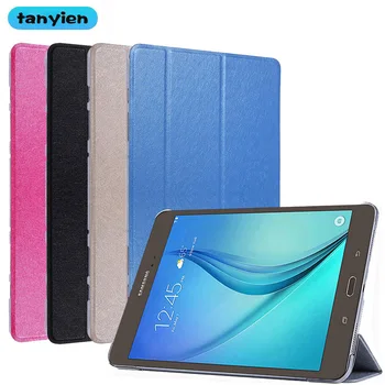 לוח Case For Samsung Galaxy Tab 9.7 2015 SM-T550 SM-T555 SM-P550 SM-P555 T550 T555 P550 Trifold פו Flip עור Stand כיסוי