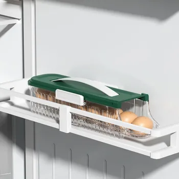 קיבולת גלגול אוטומטי סוג של פלסטיק עמיד Stackable ביצה תיבת אחסון ביתיים אביזרים למטבח ביצים מיכל