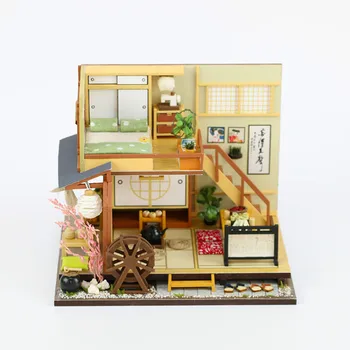 חדש בעבודת יד הרכבה יפן דגם DIY בית בובות, יער החג עם dustprrof פסטיבל מתנה