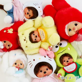 Sanrio Monchhi Cosplay קיטי קינמון מלודי לעמוד לשבת יציבה צעצועים קטיפה תליון ממולאים רך בובה Plushine הילדים חג המולד מתנת