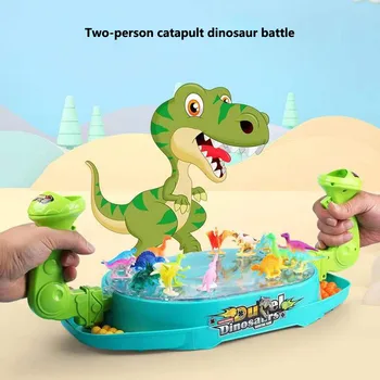 כפול המנהלים קרב מעוט ילדים מצחיק להקפיץ דינוזאור צעצוע הורה-ילד אינטראקציה ילד וילדה משחק לוח משפחה לוח המשחק