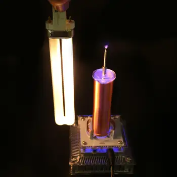 מיניאטורי סליל טסלה DIY ערכות רמקול DC24V3A חשמל + פיזיקה מלמד הניסוי DIY לוח שולחן העבודה צעצוע