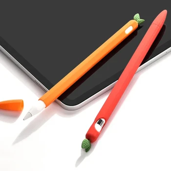חמוד ירקות הסיליקון מקרה עבור אפל העיפרון 1 2 עט כיסוי מגן העור מכסה העט Case עבור iPad העיפרון 1 דור 2