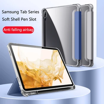 לוח Case for Samsung Galaxy Tab A8 x 200, x 10.5 S6 לייט 10.4 חכם עור PU כיסוי עבור הכרטיסייה S7 S8 בנוסף S7-פה 12.4 אינץ Funda