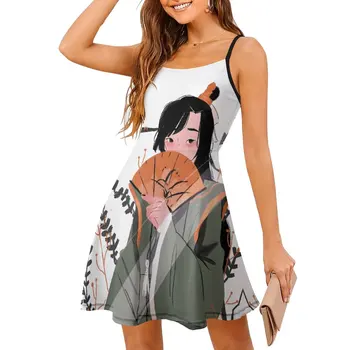 המתכנן לא Huaisang צילום Printb נשים קלע שמלה חמודה אקזוטיים של אישה השמלה מצחיק חידוש מסיבות רצועה Dres