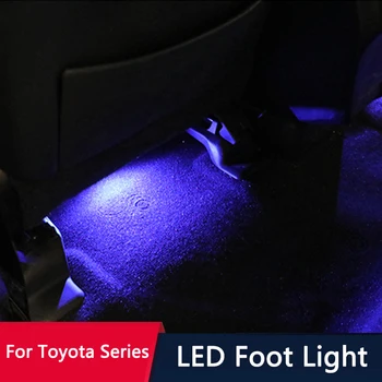 QHCP המכונית הרגל אור מושב אחורי LED מנורות אווירה 2Pcs עבור טויוטה סדרה קאמרי אבלון זרון ונזה 