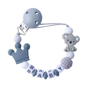 תינוק תינוק תינוק טיפש מוצץ סיליקון חליטת הפטמה קליפ שרשרת מחזיק רצועה התינוק ללעוס צעצוע התינוק Teether שרשרת בקיעת שיניים