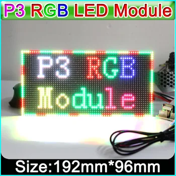 P3 מקורה צבע מלא תצוגת LED מודול 64x32 דוט מטריקס 192mm * 96mm,SMD RGB P3 לוח LED, P4 P5 P6 P10 וידאו מודול LED