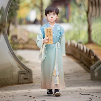 2023 הגעה חדשה בנים Hanfu סין העתיקה אביזרי סגנון בד הילדים פולק הופעת ריקוד תלבושות ילדים מסורתיים טאנג חליפה