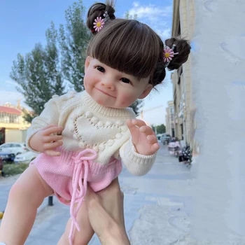 DIY מחדש בובה מלא ויניל גוף חמוד צעצועים עבור בנות מתנות הטובות ביותר משלוח חינם צעצועים אמא ילדים bristhday מתנות