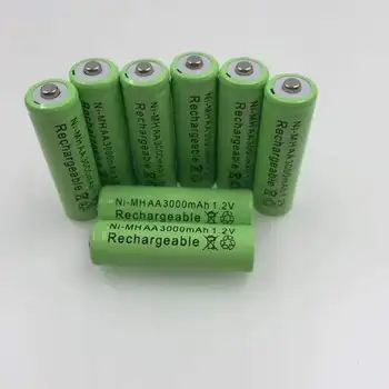 סוללות rechargeables, pré-chargées 1.2 V AA 3000 mAh NI MH