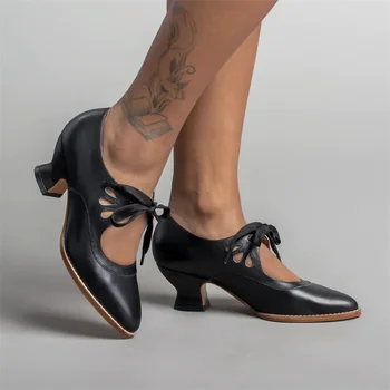 2023 חדש רומא רטרו נשים סנדלים עקב גבוה אופנה אוקספורד סקסי שמלת קיץ נעלי נשים מעצב Zapatillas Mujer