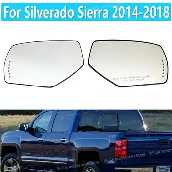 על סילברדו סיירה 2014-2018 עבור GMC סיירה אוטומטי מראת זכוכית מחוממת W/ גיבוי צלחת מראה 22753637 22919746