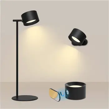 מגנטי הקיר לא מחורר מגע USB מתג מנורת שולחן LED ניתן לעמעום אורות ליל הגנה על העין שליד המיטה מנורות קריאה