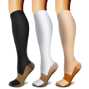 1Pair נחושת דחיסה גרביים עבור נשים & גברים מחזור 15-20 מ 