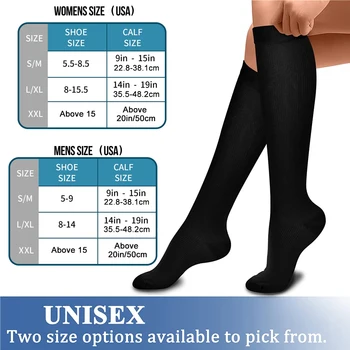 1Pair נחושת דחיסה גרביים עבור נשים & גברים מחזור 15-20 מ 