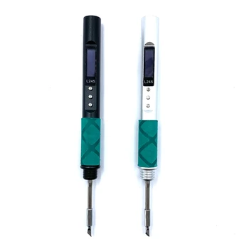 L245 65W דיגיטלי הלחמה עט חשמלי נייד מלחם סגסוגת אלומיניום CNC מעטפת QC משטרת מסוג-C JBC245