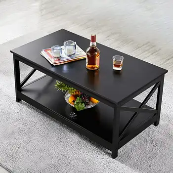 שולחן סלון ריהוט שולחן עם מדף אחסון, שחור גבי שולחן קטן השולחן Mesas השולחן עבור חדר השינה קפה קטן t