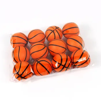 מכירה חמה 12pcs 4 סנטימטרים ילדים הכדורים מתח מיני קצף PU רך אלסטי כדורסל הלחץ צעצועים לפרוק לחץ נגד כדורי לחץ