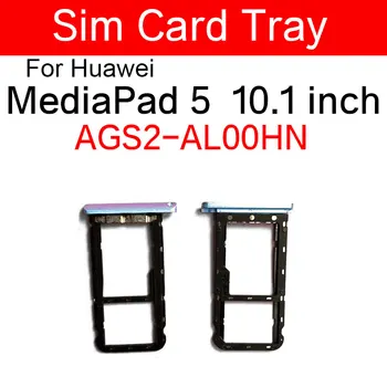 כרטיס ה Sim-מגש מחזיק עבור Huawei MediaPad 5 10.1 אינץ AGS2-AL00HN כרטיס Sim Reader מתאם חלקי חילוף