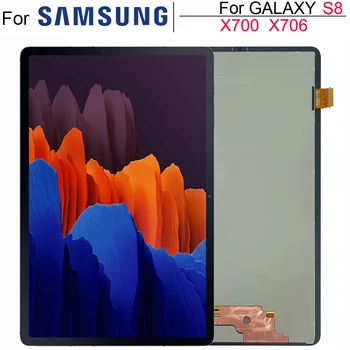 11 אינץ ' LCD מקורי עבור Samsung Galaxy Tab S8 SM-X700 X706 X706B X706U X706N תצוגת LCD+מסך מגע דיגיטלית הרכבה