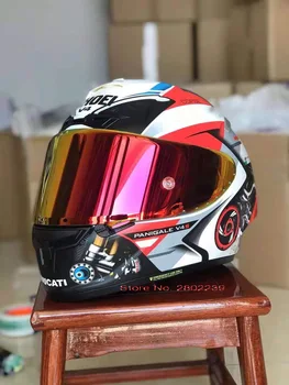 מלאות פנים קסדת אופנוע X14 דו דור 2 צבע אדום קסדה שחורה נמלה רוכב מוטוקרוס מירוץ Motobike הקסדה