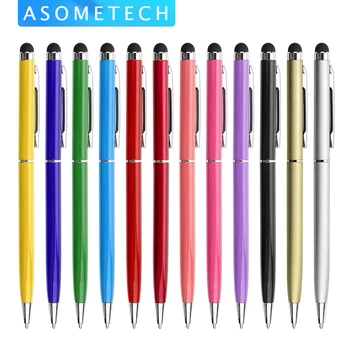 2 ב 1 אוניברסלי עט חרט עם עט כדורי ציור לוח מסך קיבולי לגעת עט עבור אפל Android iPad iPhone Samsung