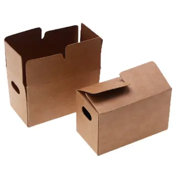 2pcs הבובות אקספרס קופסה מיניאטורית מקפלים נייר תיבת בית בובות עיצוב רהיטים ואביזרים לילדים