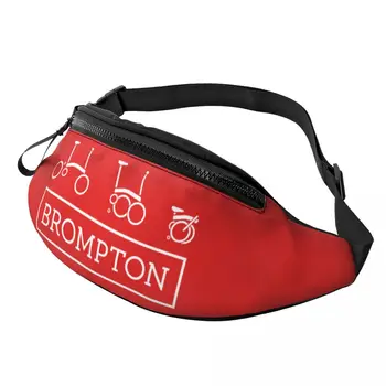 Bromptons אופניים פאוץ גברים נשים מותאמות אישית Crossbody תיק מותניים עבור נסיעות וטיולים הטלפון כסף כיס