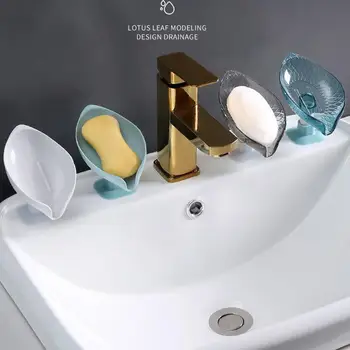 סבון אחסון מדף ניקוז לשטיפת כלים שירותים מקלחת סבון אביזרים חינם מחזיק סבון חור רכוב קיר אמבטיה תיבת אחסון N4P1