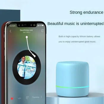 ניידת צבעונית אלחוטית Bluetooth Smart קול נוסף קטן בס שולחני נפח גדול סטריאו מיני