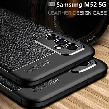 עבור Samsung M52 5G Case For Samsung Galaxy M52 5G לכסות את הפגוש האחורי Shockproof TPU רך עור Fundas Samsung M52 5G כיסוי