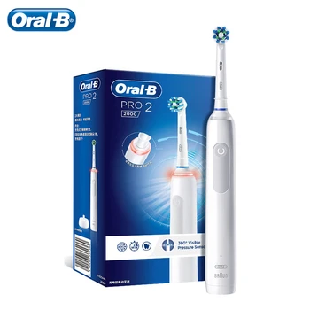 Oral-B 3D מברשת שיניים חשמלית סוניק סיבוב לנקות את חיישן הלחץ נטענת USB הלבנת שיניים חכם טיימר מברשת השיניים