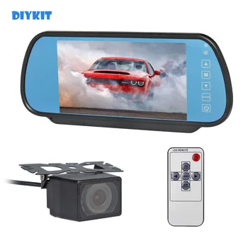 DIYKIT 7inch מסך TFT-LCD המראה האחורית ברכב לפקח ראיית לילה IR מצלמה רכב חנייה סיוע ערכת מערכת