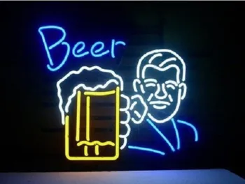מותאם אישית בר פאב פתוח זכוכית אור ניאון סימן בירה בבר
